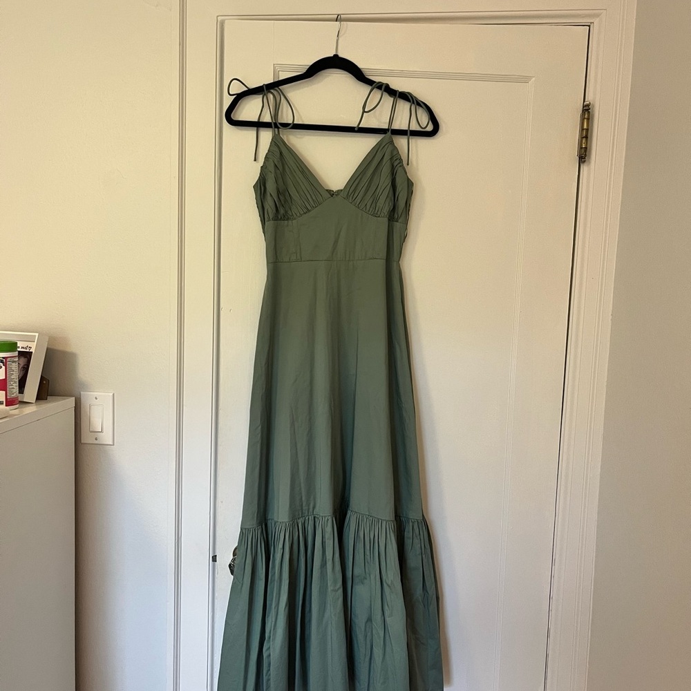 Abercrombie & Fitch Tie-Strap Tiered Maxi Dress